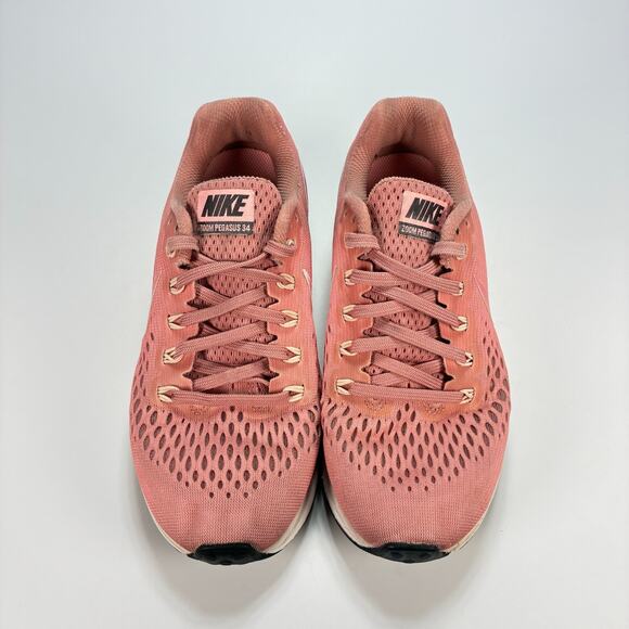 Nike Air Zoom Pegasus 34 Pink Lace Up Running Shoes 880561-606 Women’s Size 5.5 - Picture 3 of 10